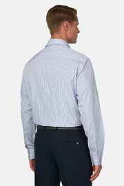 Shirt Striped Poplin Regular Fit, Light Blue, thumb, 6