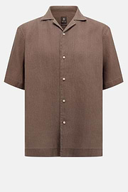 Regular Fit Linen Shirt, Taupe, hi-res