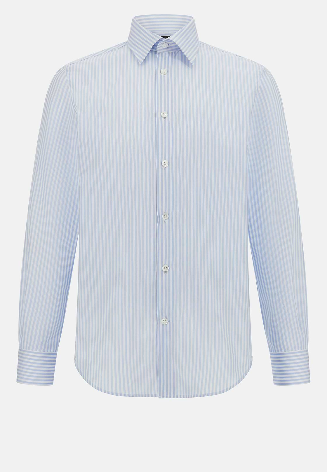 Regular Fit Cotton Dobby Shirt, Light Blue, hi-res