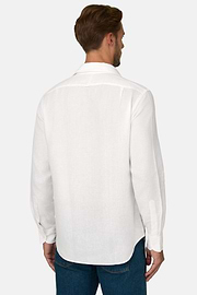 Normál szabású fehér vászoning, White, thumb, 6