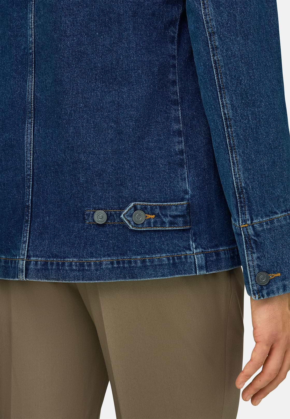 Giacca Camicia In Denim Di Cotone, Indaco, hi-res, 4