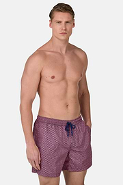 Maillot De Bain Imprimé Géométrique, Rouge, hi-res