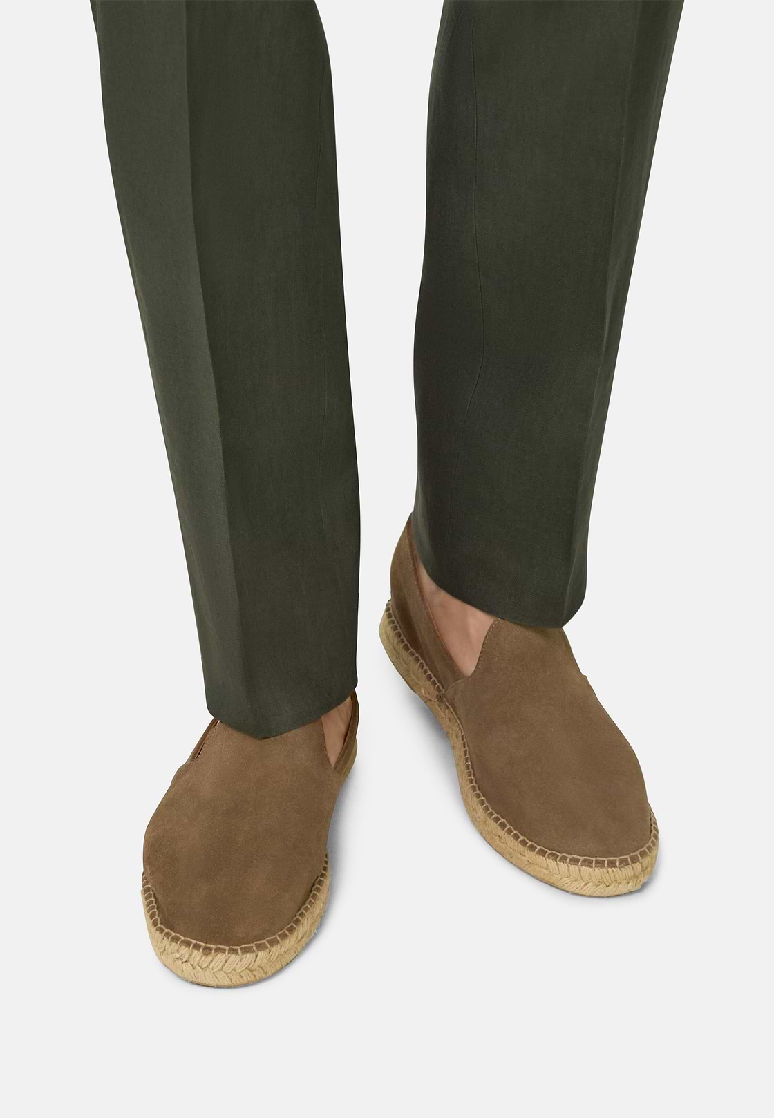 Tellin Suede Leather Espadrilles, Brown, hi-res, 2