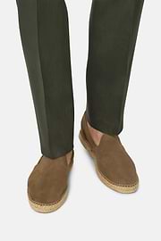 Tellin Suede Leather Espadrilles, Brown, thumb, 2