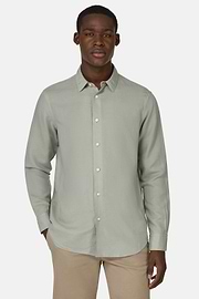 Regular Fit Tencel Linen Shirt, Green, hi-res