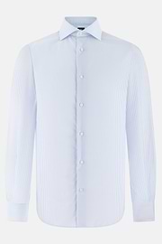 Camicia A Righe In Cotone Regular Fit, Azzurro, thumb, 6