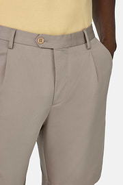 Bermuda En Coton Tencel Extensible, Taupe, hi-res