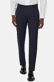 Trousers in Pure Wool Travel, Blue, hi-res