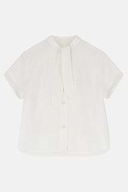 Regular Fit Viscose Silk Blend Shirt, Cream, thumb, 5