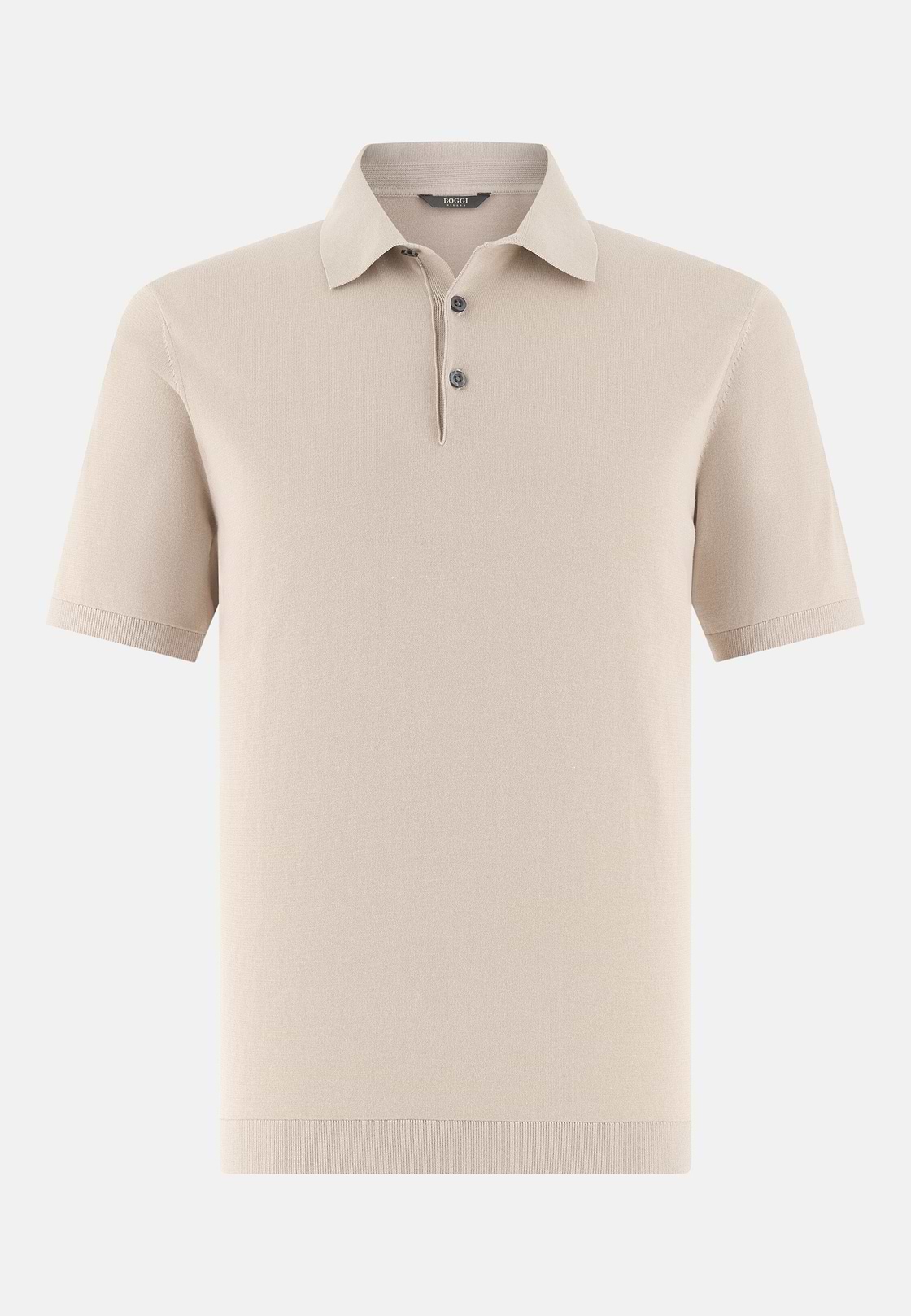 Poloshirt Aus Baumwollkrepp, Sand, hi-res, 5