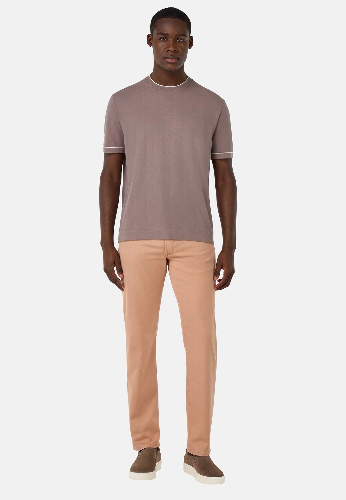 Stretch Cotton/Tencel Jeans, Rot, hi-res