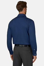 Poloshirt Aus Japanischem Jersey Regular Fit, Navy blau, thumb, 6