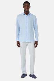 Regular Fit Linen Shirt, Light Blue, hi-res