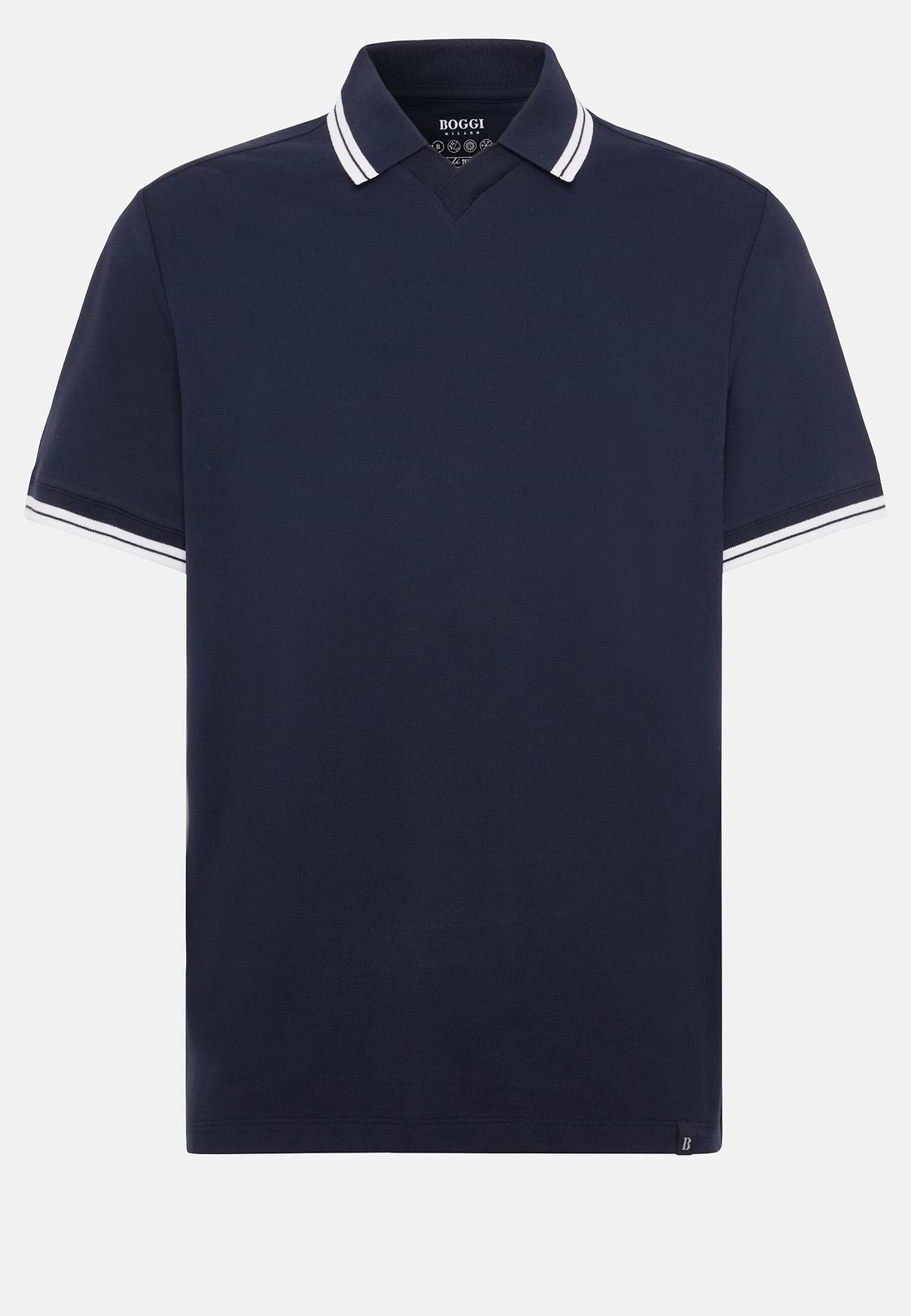 High-Performance Piqué Polo Shirt, Navy blue, hi-res