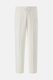 Cotton Blend Fleece Trousers, Cream, hi-res