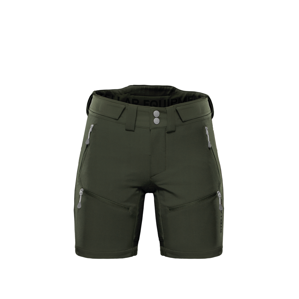 Women's Stellar Softshell Shorts | Olive Green | Stellar Equipment