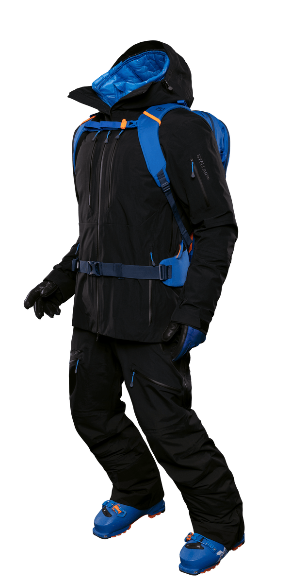 Men's Ultralight Down Hood 2.0 BluBlack | Stellar Equipment Men's Ultralight Down Hood 2.0 BluBlack | Stellar Equipment