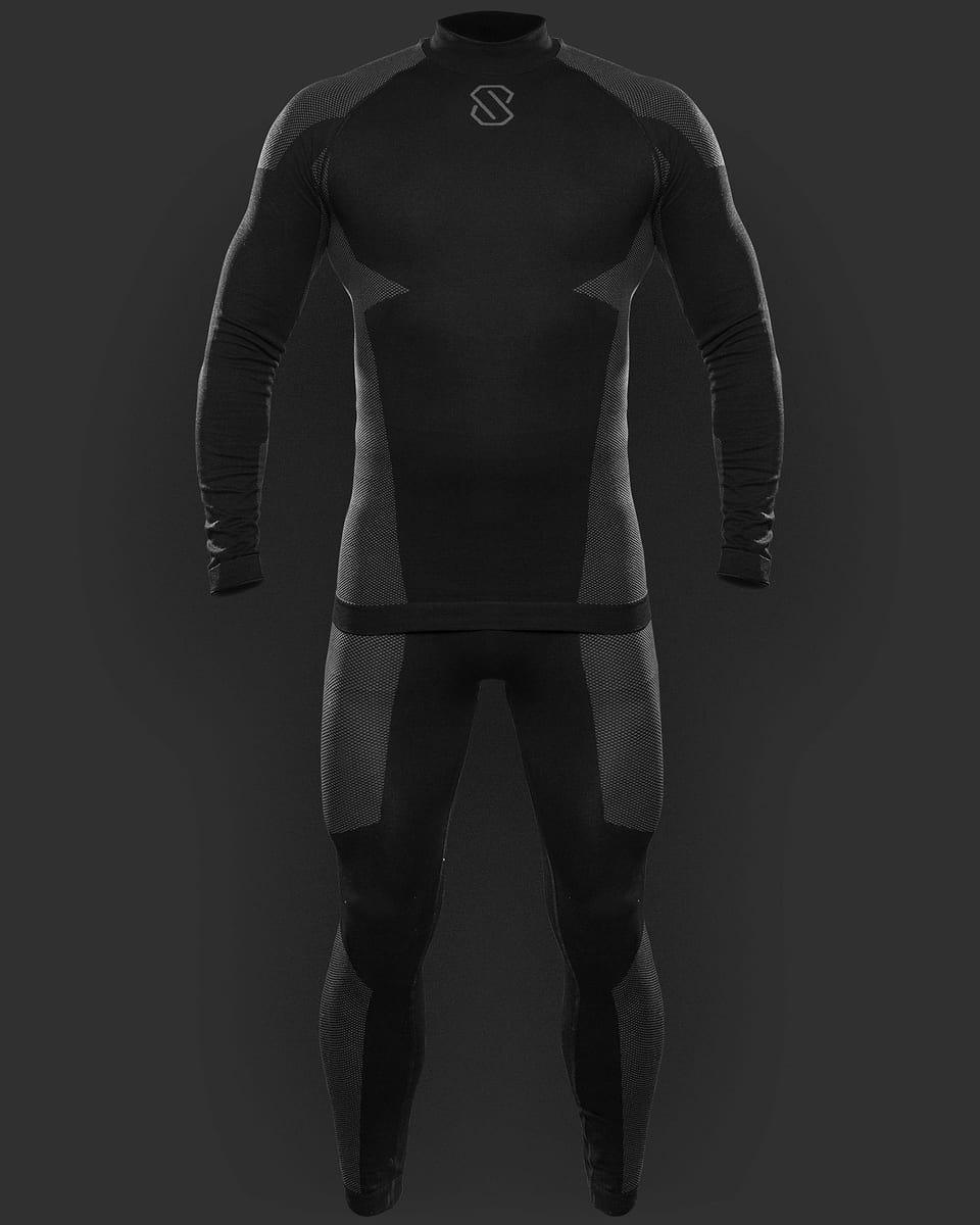 Men's base layer in grey from Stellar equipment.