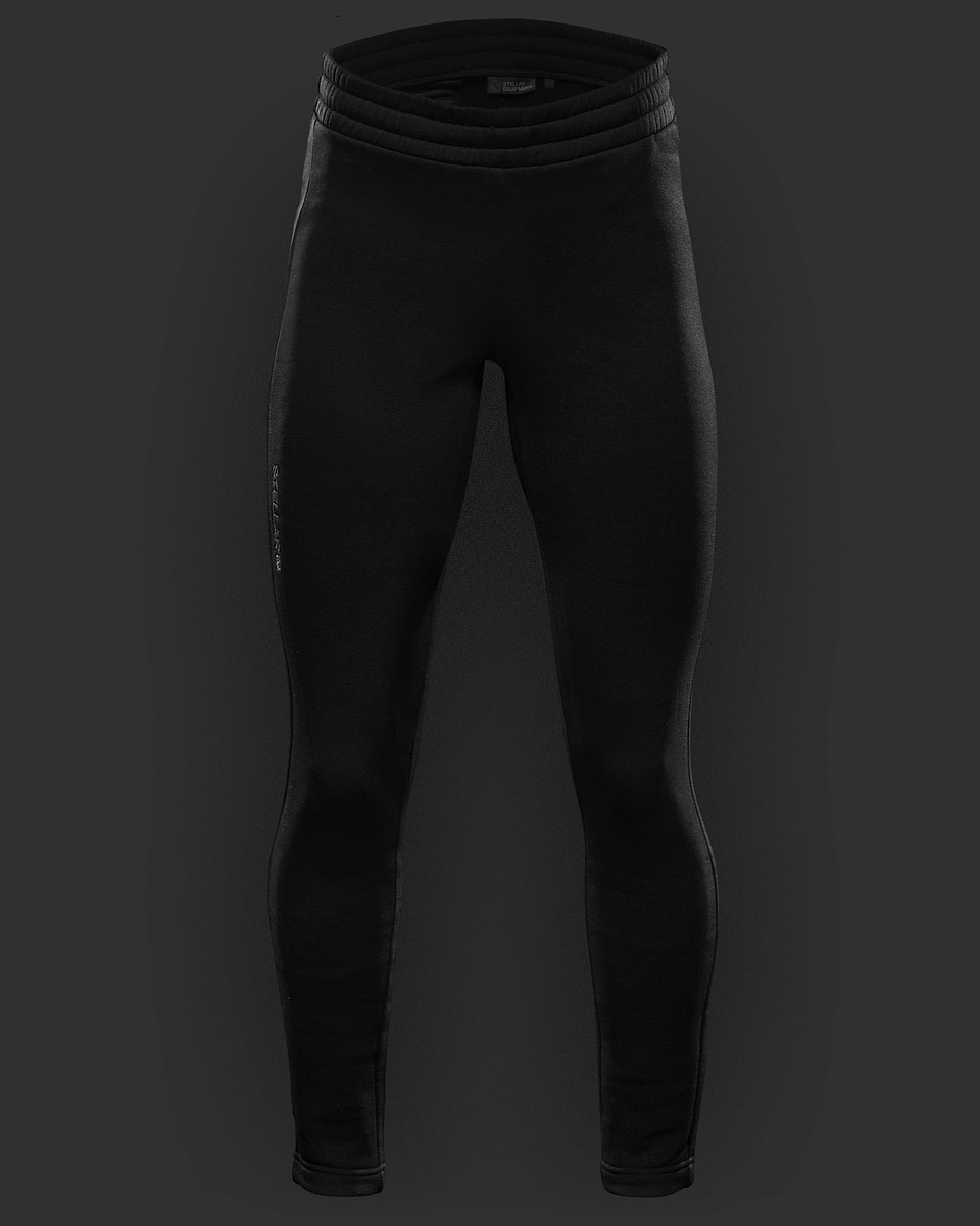 Black fleece pants for women. Stellar Equipment.