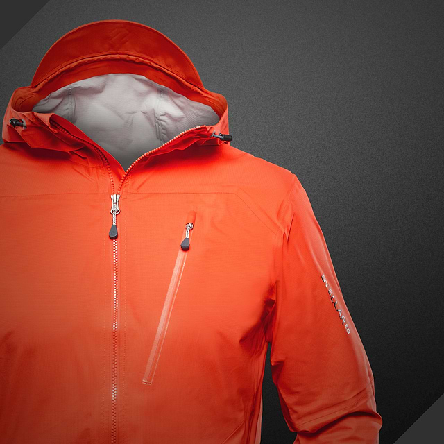 Orange Ultralight Shell Jacket that is waterproof and windproof
