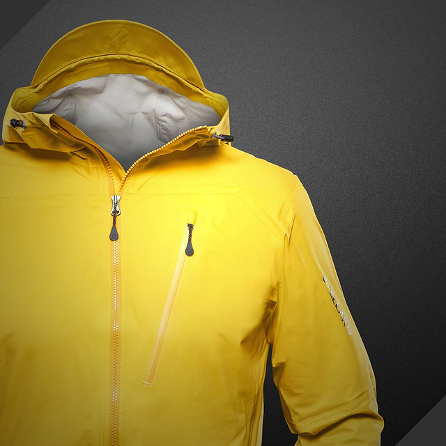 Yellow Ultralight Shell Jacket that is waterproof and windproof