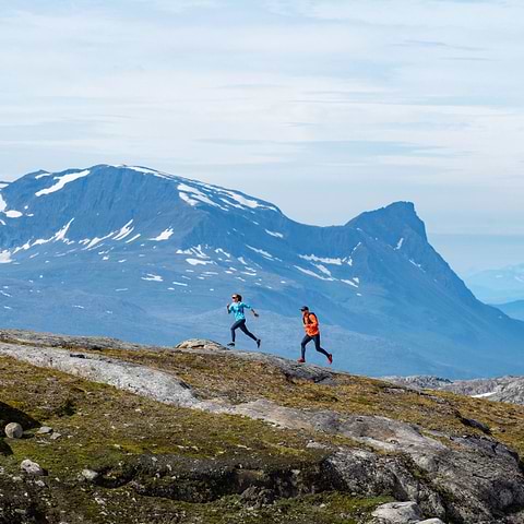 Trail running Sweden. Running in Lappland. Captured by Mathias Fredriksson.