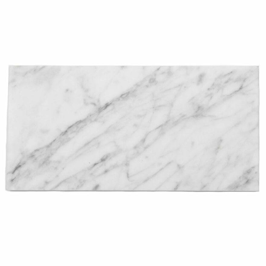 Bianco Carrara Italian Marble Honed 3x6 Subway Marble Floor And Wall Tile 01