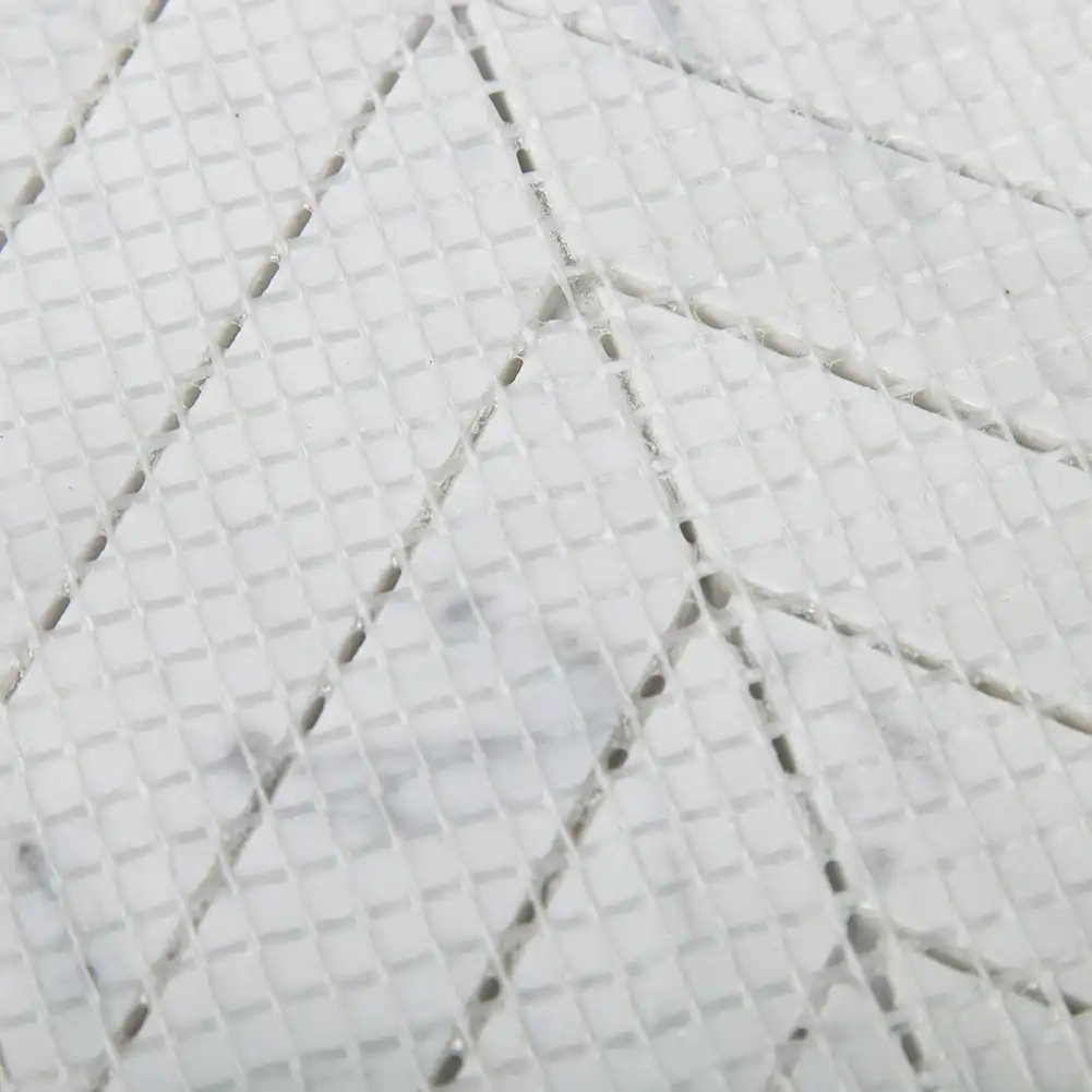 Bianco Carrara Italian Marble Honed 1x4 Chevron Mosaic Tile 05