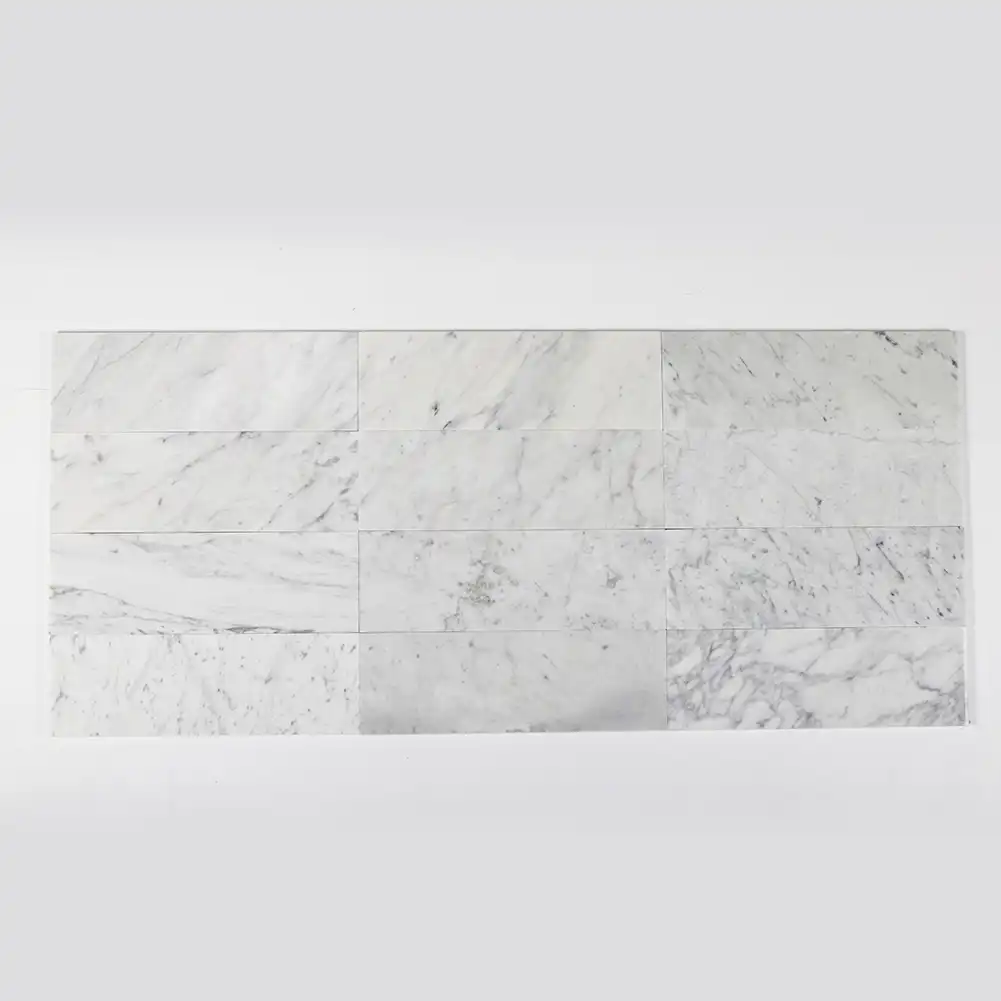 Bianco Carrara Italian Marble Honed 4x12 Subway Marble Floor And Wall Tile 08