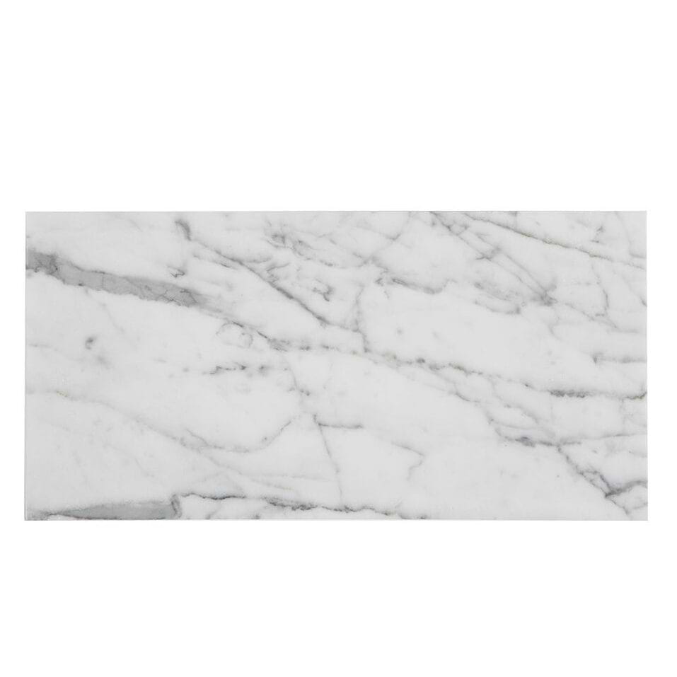 Bianco Carrara Italian Marble Honed Subway 6x12 Marble Floor And Wall Tile 01