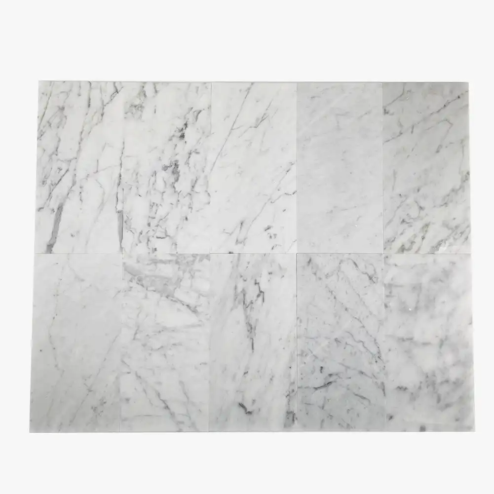 Bianco Carrara Italian Marble Honed Subway 6x12 Marble Floor And Wall Tile 06