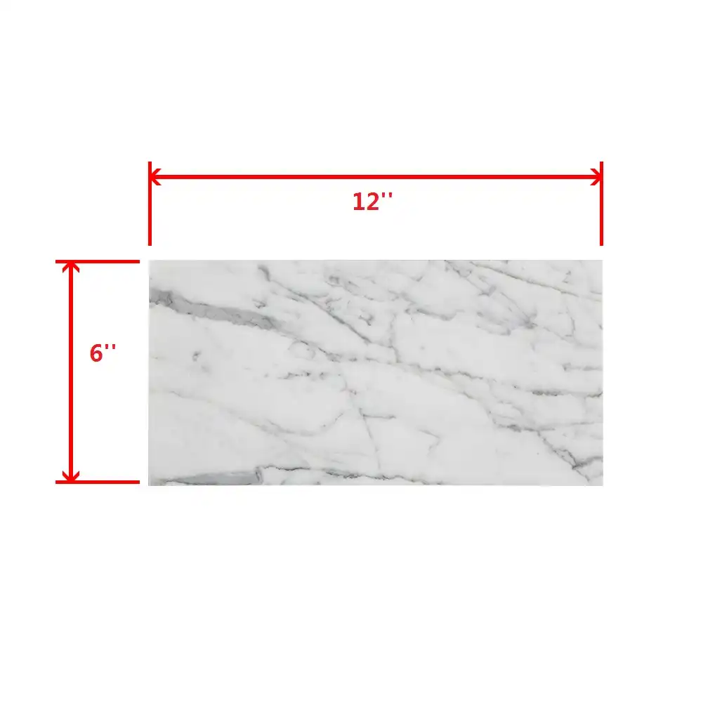 Bianco Carrara Italian Marble Honed Subway 6x12 Marble Floor And Wall Tile 11