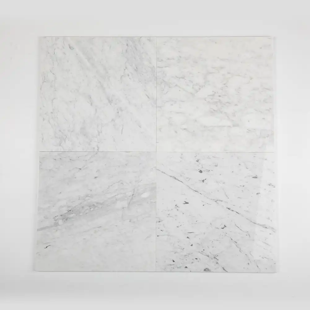 Bianco Carrara Italian Marble Polished 12x12 Marble Floor And Wall Tile 04