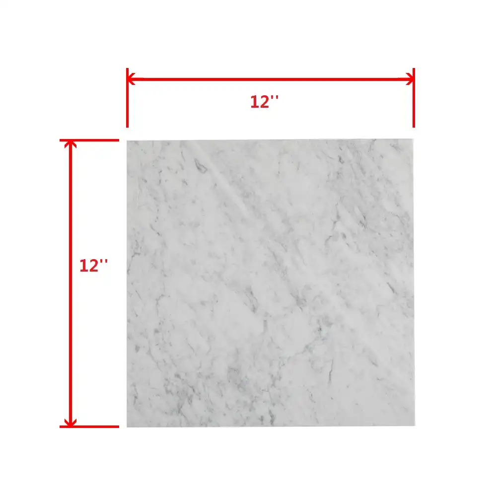 Bianco Carrara Italian Marble Polished 12x12 Marble Floor And Wall Tile 11