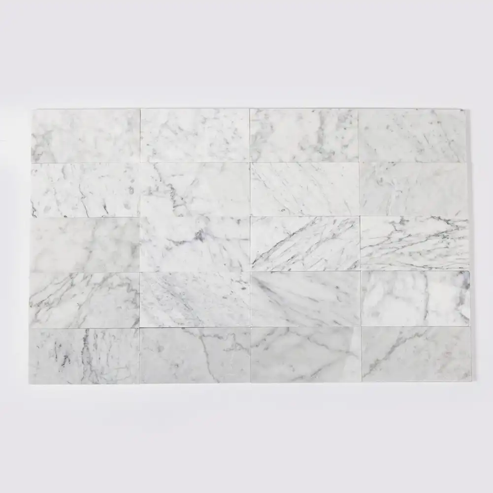 Bianco Carrara Italian Marble Polished 3x6 Subway Marble Floor And Wall Tile 07