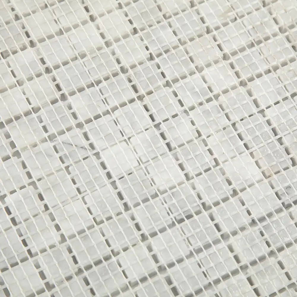Bianco Carrara Italian Marble Polished 5 8x5 8 Mosaic Tile 7