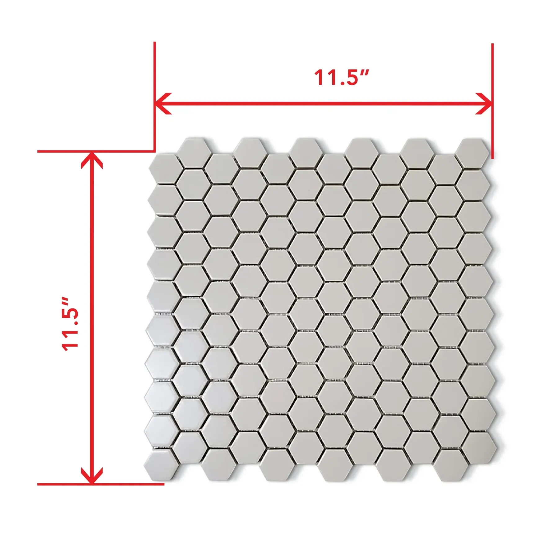 Magen Leveled-Hex Dark Gray Matte Ceramic Hexagon Tile Magen Leveled-Hex Dark Gray Matte Ceramic Hexagon Tile