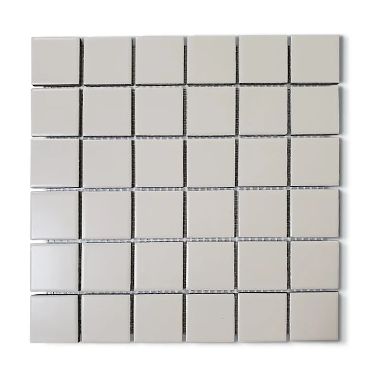 2x2 Square Mosaic Tile in Light Mink Color