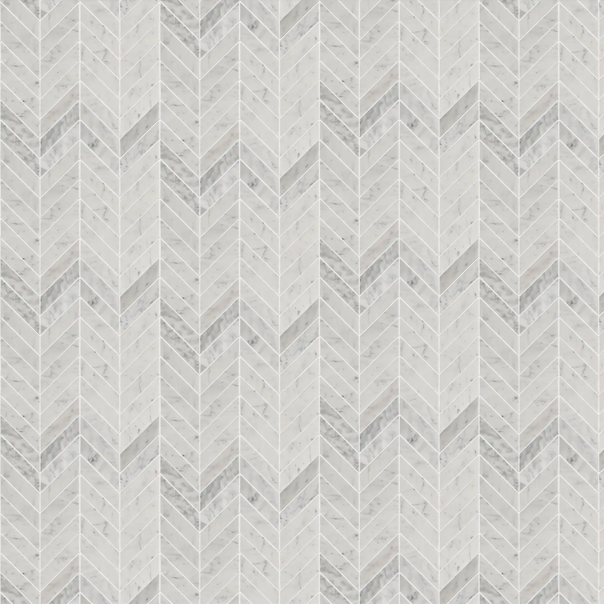 Bianco Carrara 1x4 Chevron Honed Marble Tile