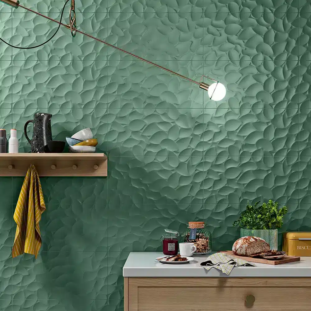 Adora Leaf Green 14x40 Ceramic Tile 02