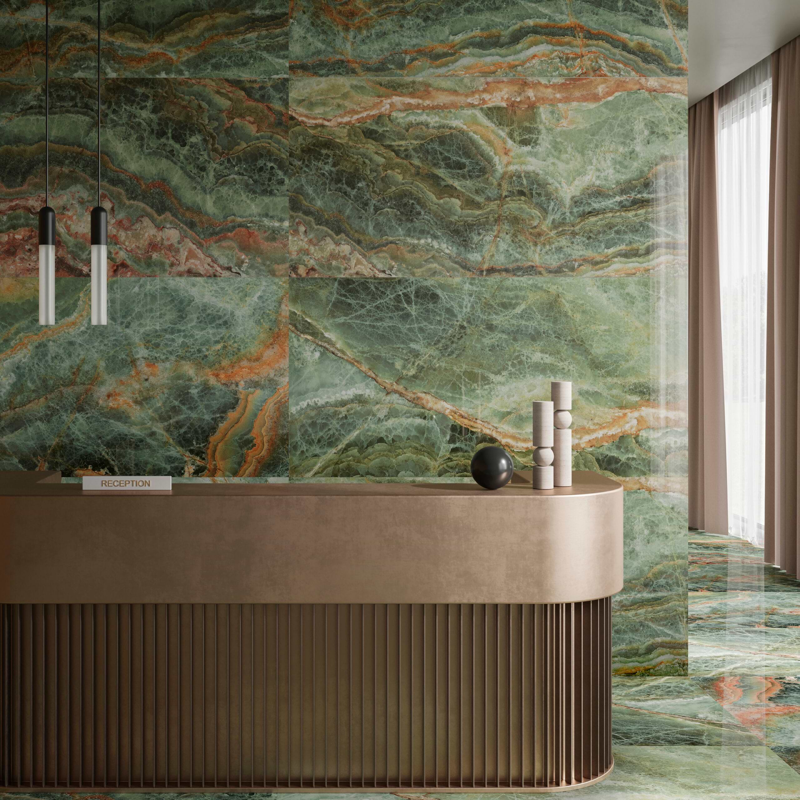 Stella Onyx Emerald 36x72 Polished Porcelain Tile - iTileMosaic