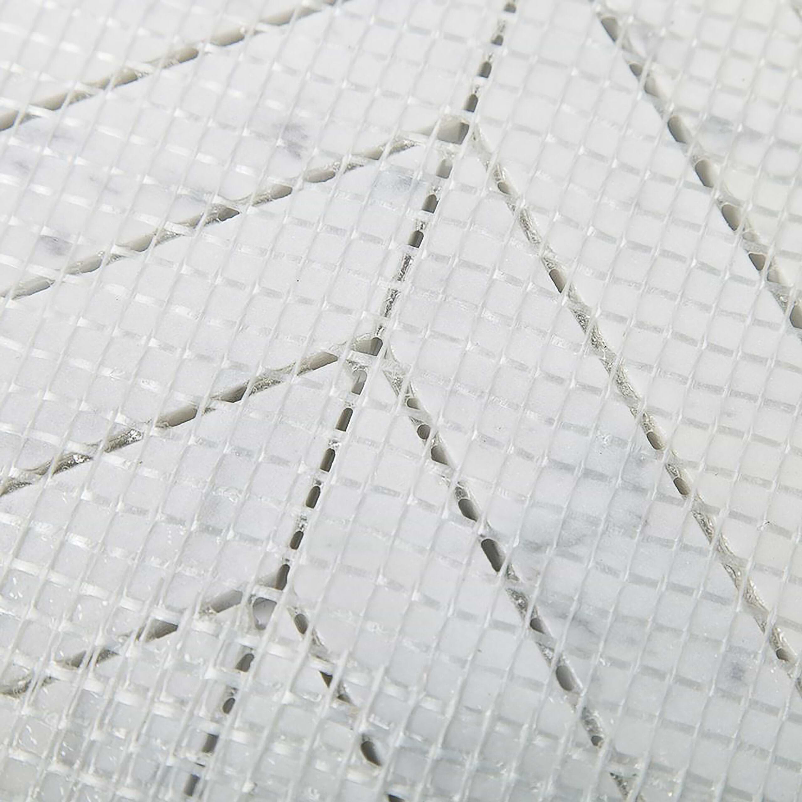 Carrara 1x4 Chevron Polished Marble, part of our Carrara Series