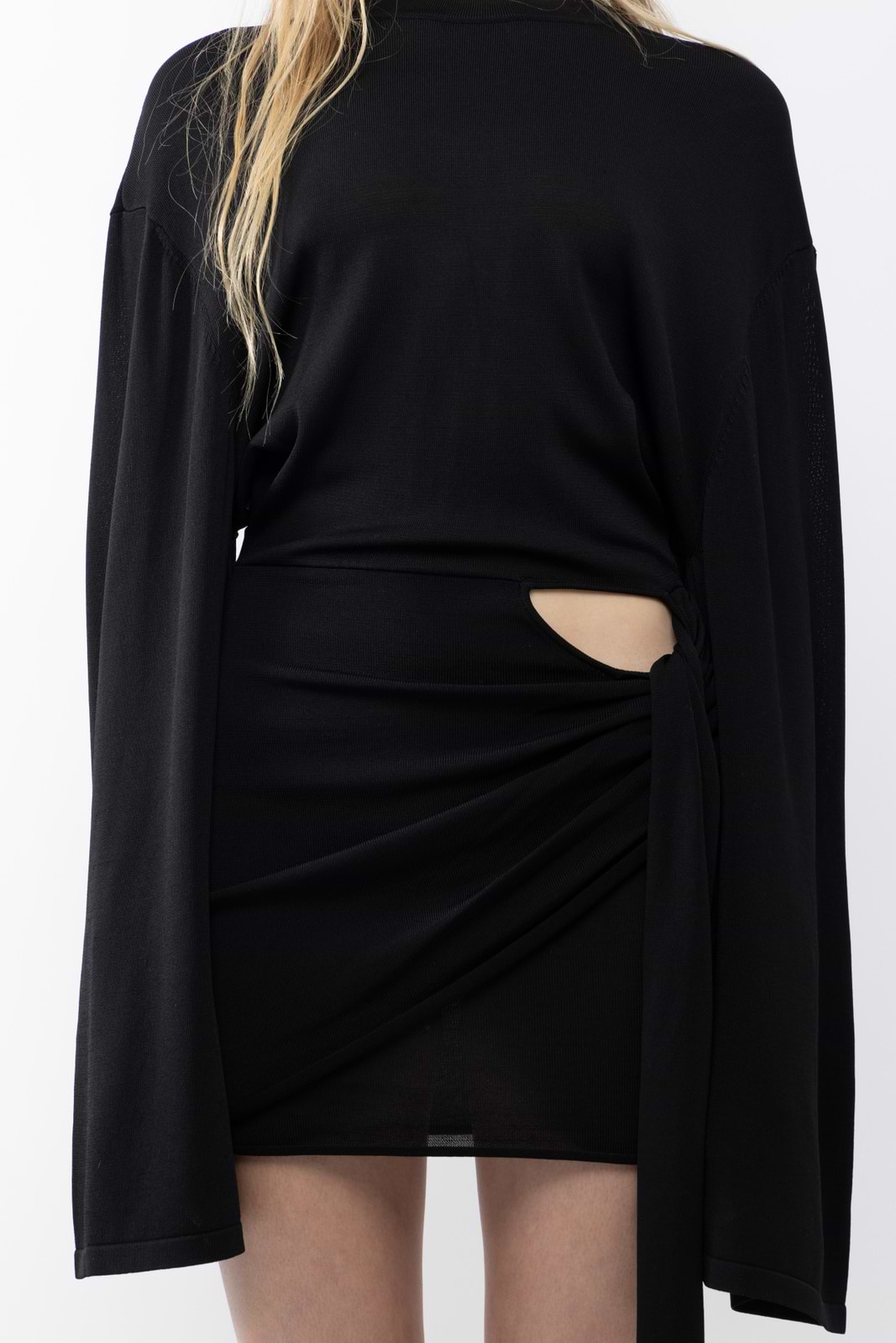 Drape LS T-shirt Dress