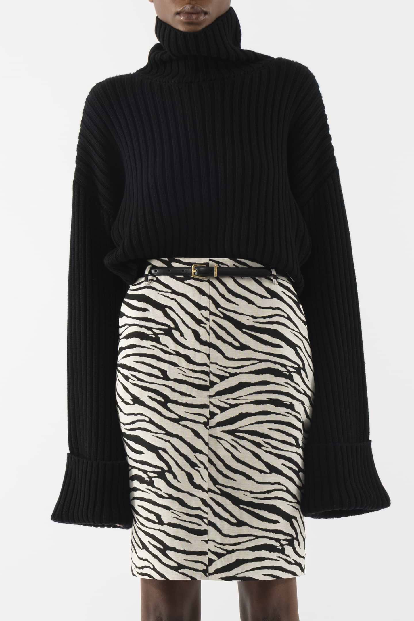 Zebra Jaquard Skirt - Arakii
