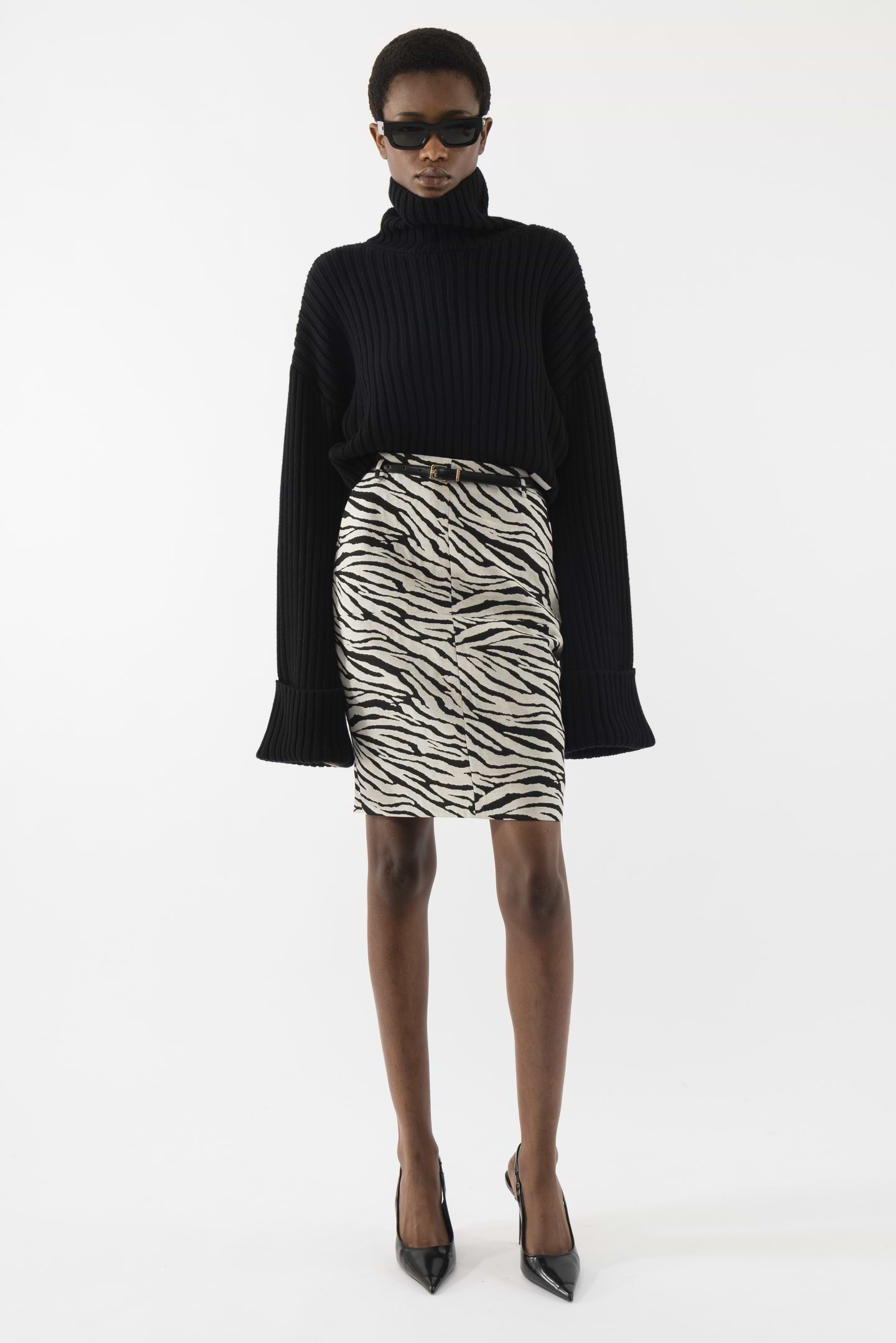 herlipto a Jacquard Skirt Mサイズ Her lip to Stripe Jacquard Volume Skirt - メルカリ