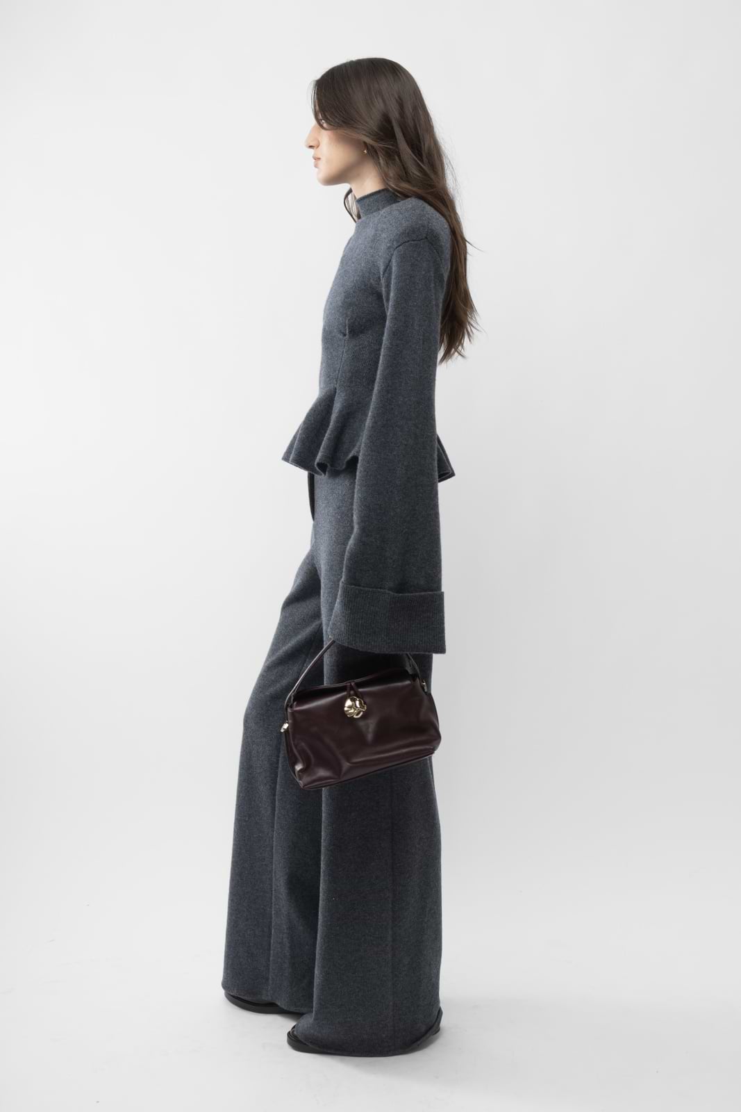 Knitted Peplum Turtleneck - Arakii
