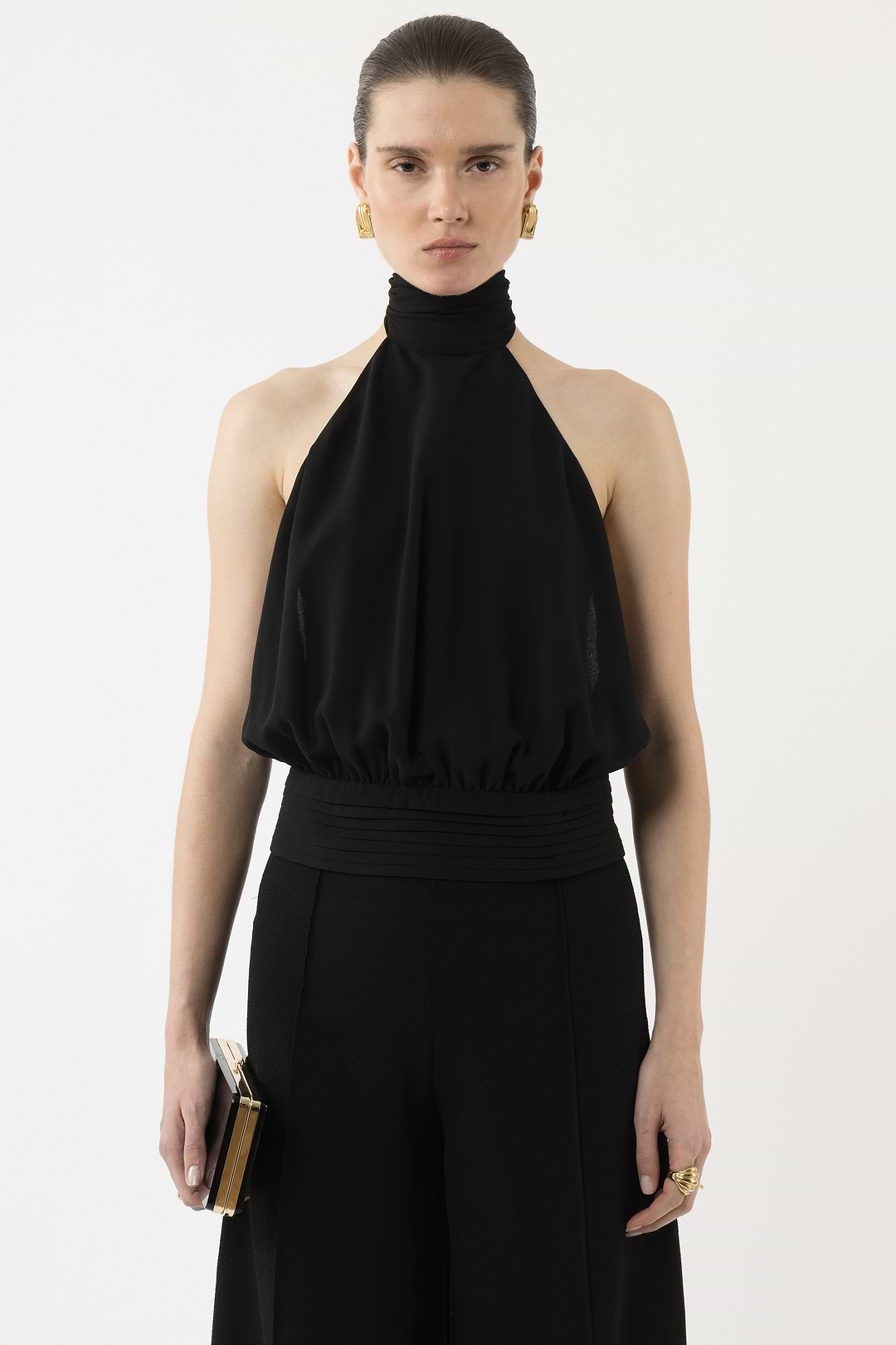 Deep Back Halter Top - Arakii