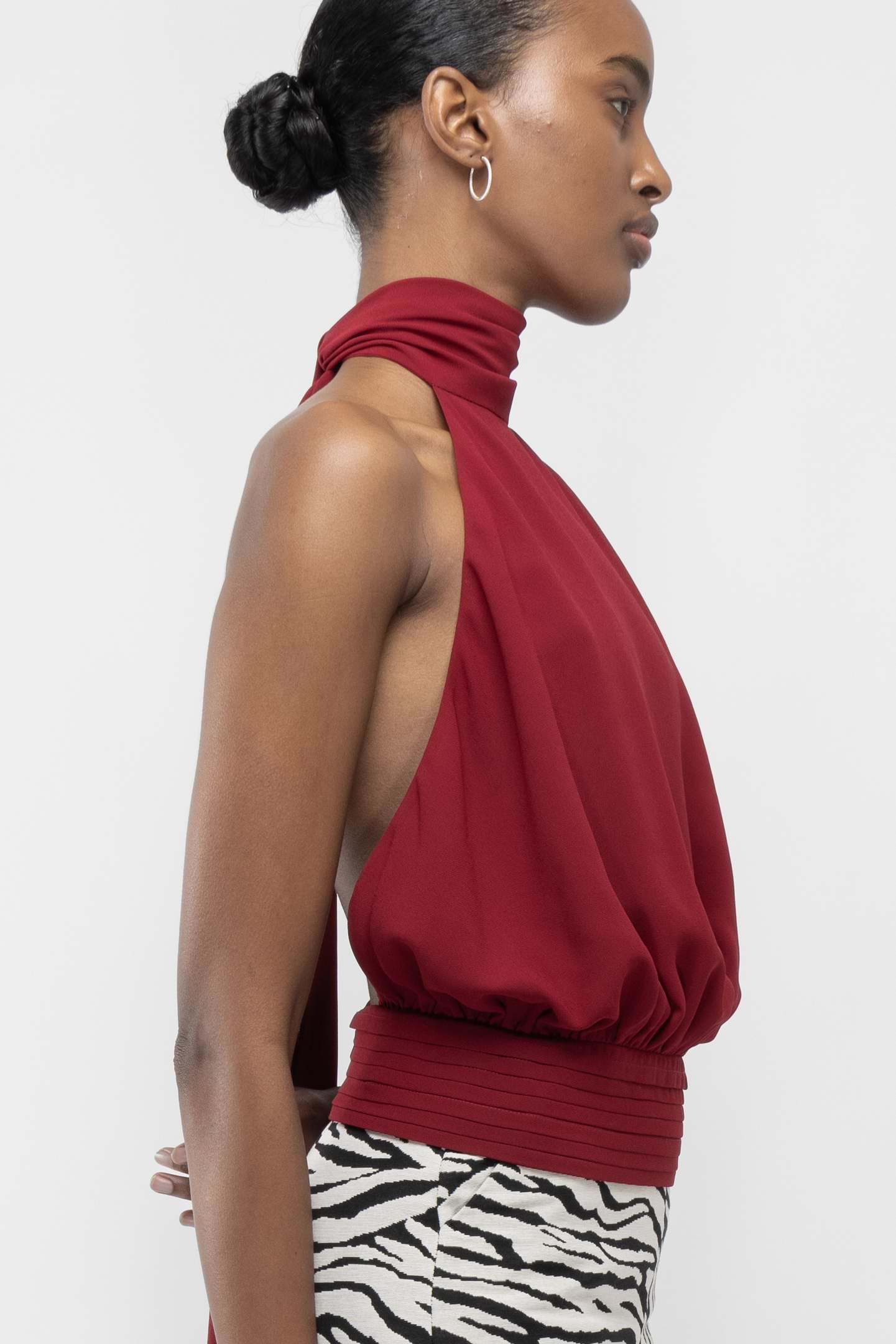 Deep Back Halter Top - Arakii