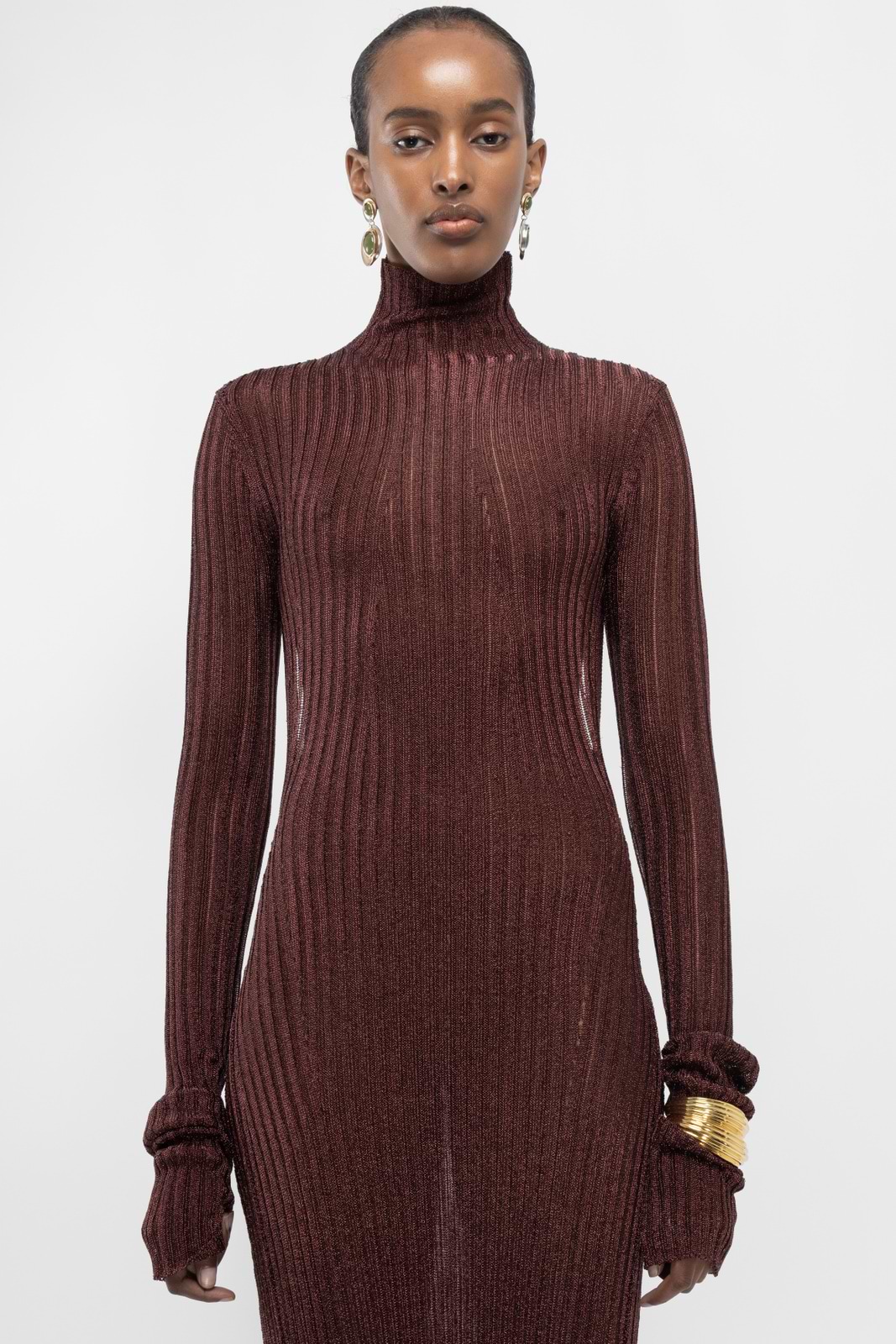 Metallic Maxi Dress - Arakii