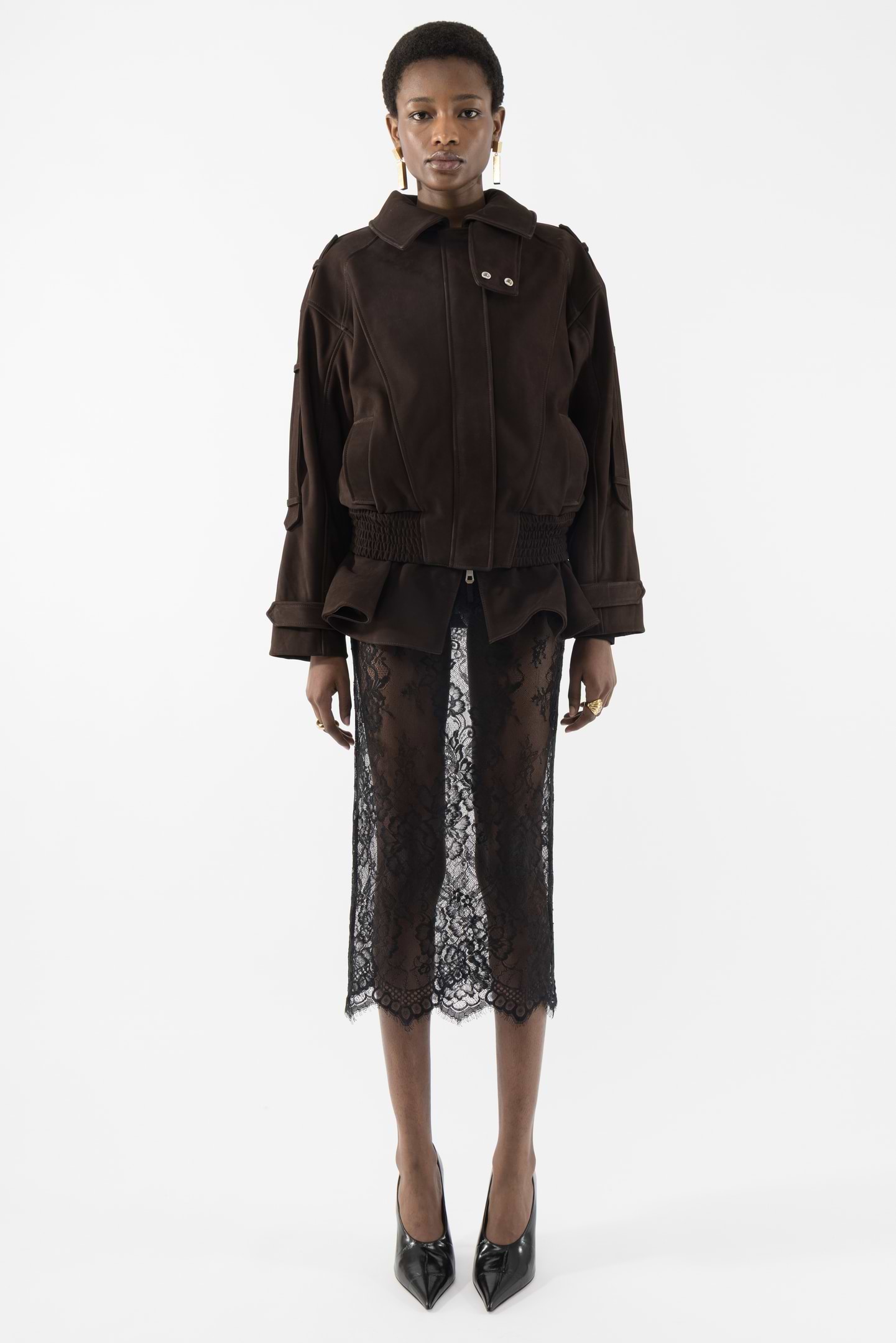 Lace Midi Skirt - Arakii